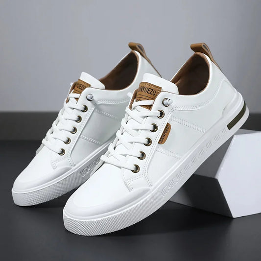 Belnor Prestige Two-Tone Leather Sneakers