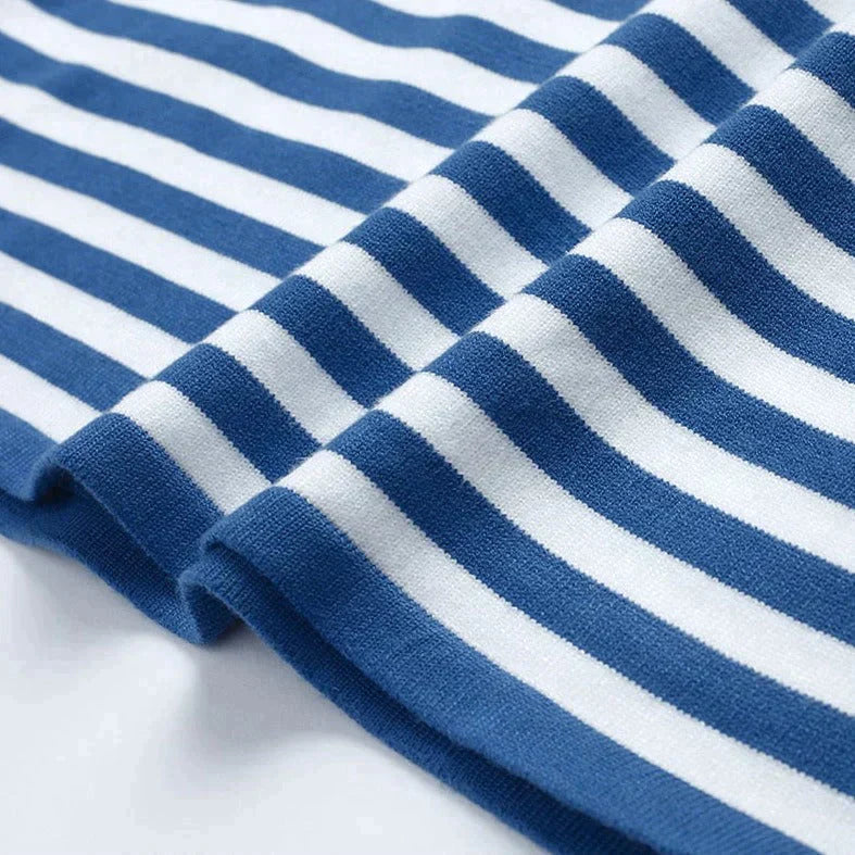 Olivia Luxe Striped Long Sleeve Top