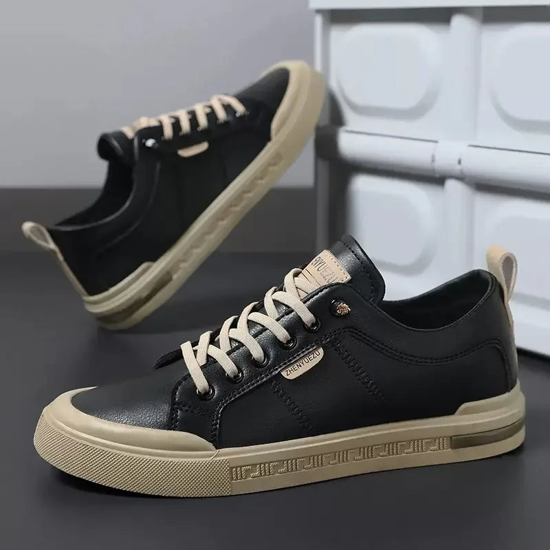 Belnor Prestige Two-Tone Leather Sneakers