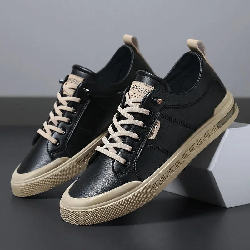 Belnor Prestige Two-Tone Leather Sneakers