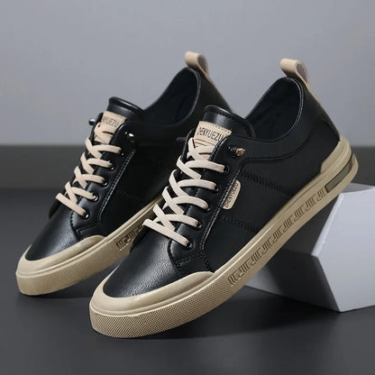 Belnor Prestige Two-Tone Leather Sneakers