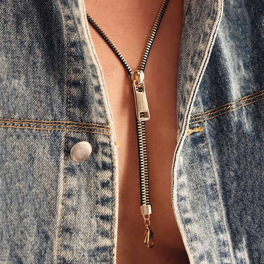 Brassline Zip Necklace Stylish