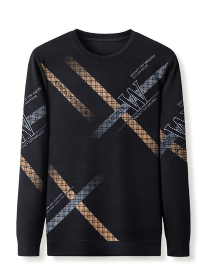 Geometric Print Long Sleeve Sweatshirt