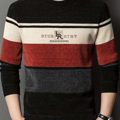 Winter Striped Knit Sweater Cozy