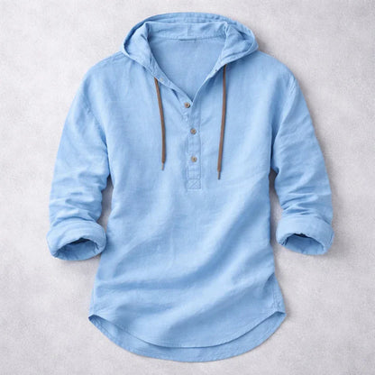 Blake Linen Hoodie Shirt Lightweight