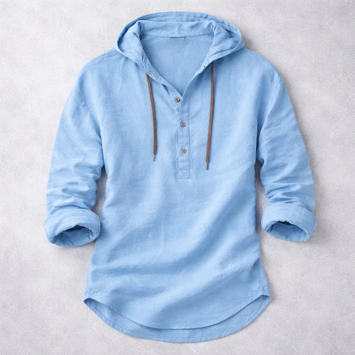 Blake Linen Hoodie Shirt Lightweight
