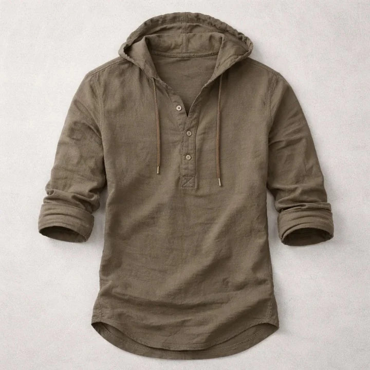 Blake Linen Hoodie Shirt Lightweight