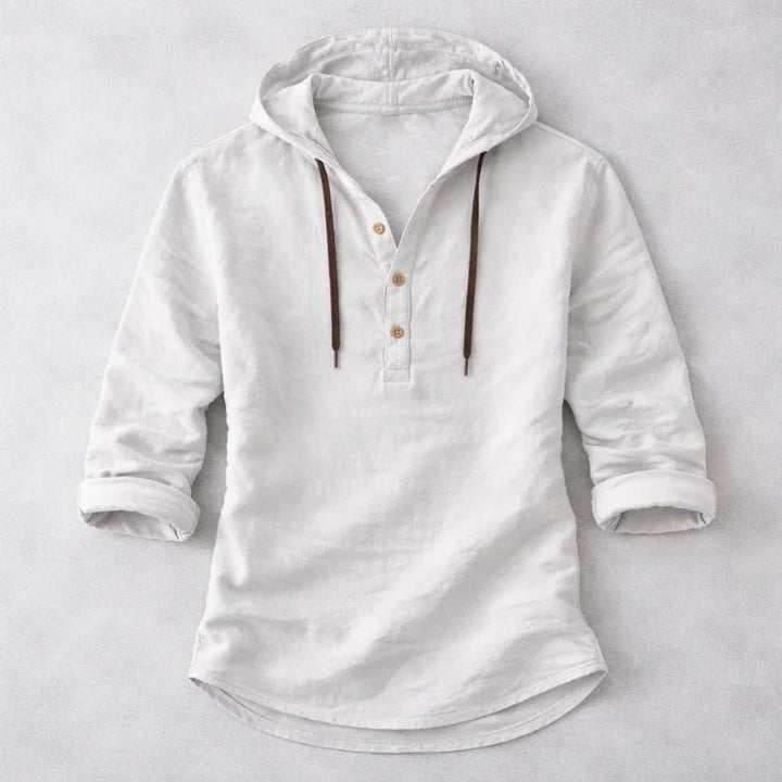 Blake Linen Hoodie Shirt Lightweight