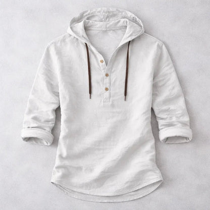 Blake Linen Hoodie Shirt Lightweight