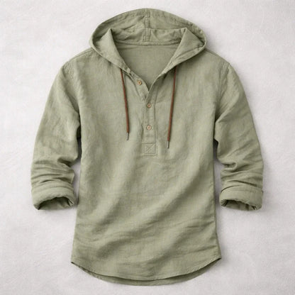 Blake Linen Hoodie Shirt Lightweight