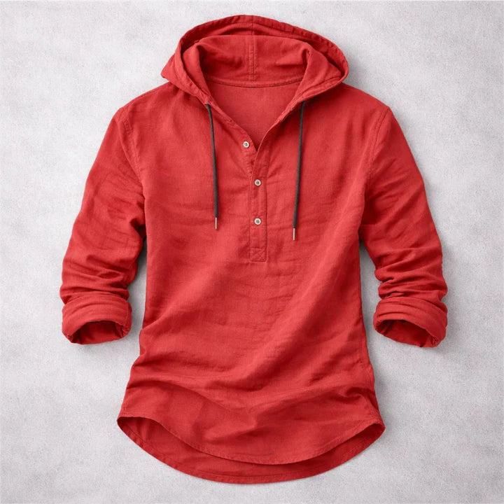 Blake Linen Hoodie Shirt Lightweight