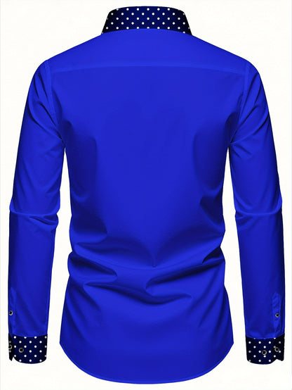 Polka Dot Slim Fit Long Sleeve Shirt