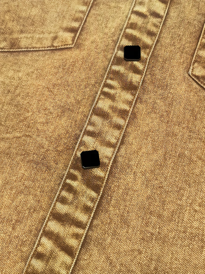 Vintage Washed Denim Long Sleeve Shirt