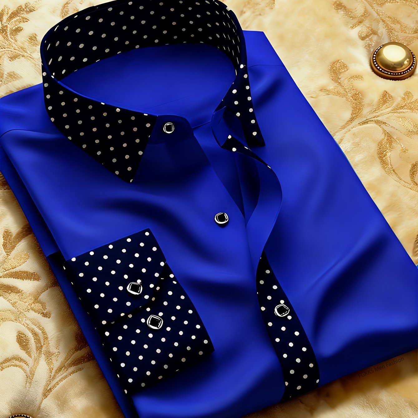 Polka Dot Slim Fit Long Sleeve Shirt