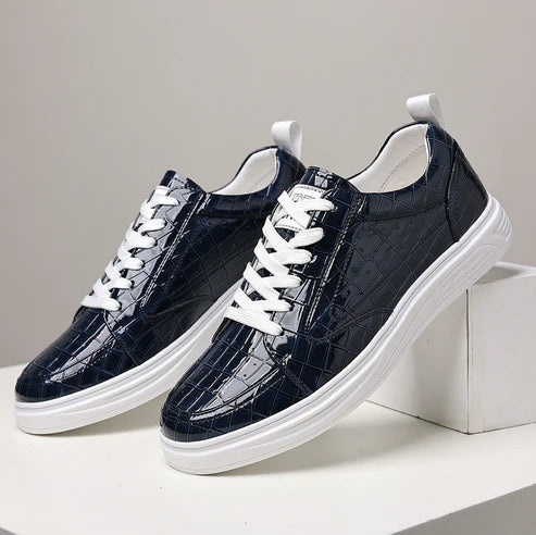 Croc Leather Slip-On Sneakers