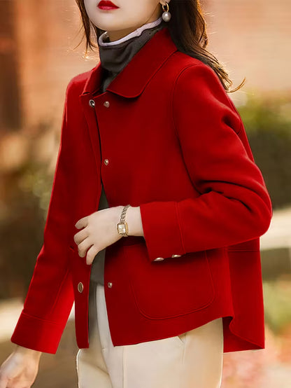 Women'S Elegant Lapel Collar Single-Breasted Blazer