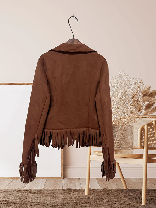 Western Fringe Suede Jacket