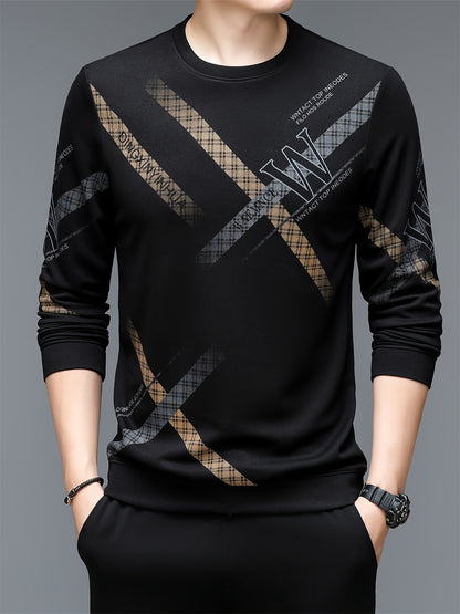 Geometric Print Long Sleeve Sweatshirt