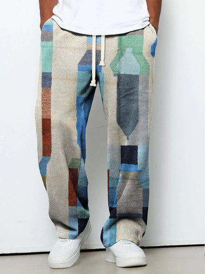 Geometry Gradient Suit Pants Stylish