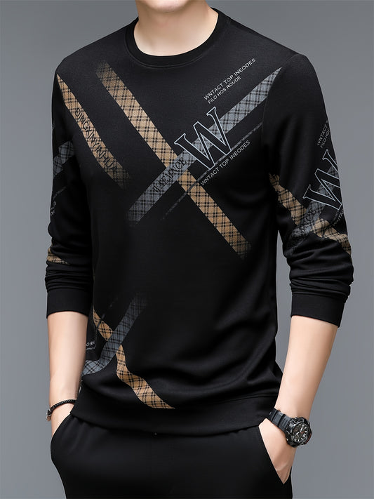 Geometric Print Long Sleeve Sweatshirt