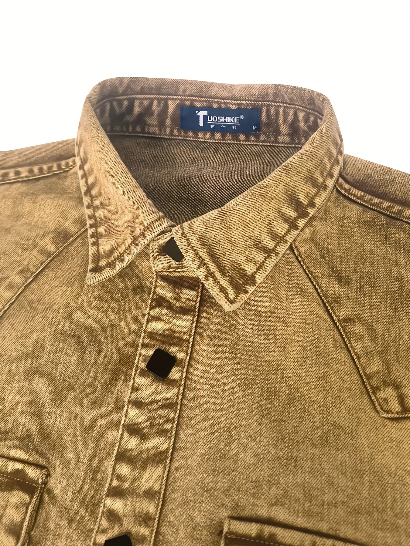 Vintage Washed Denim Long Sleeve Shirt