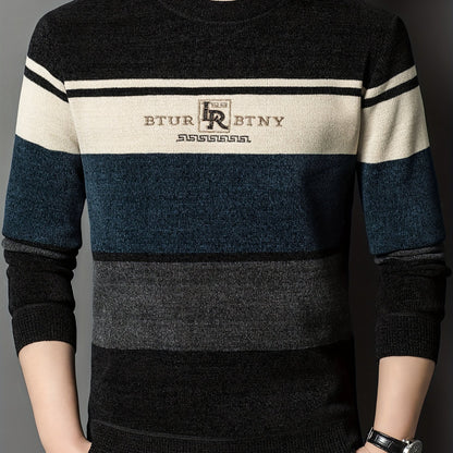 Winter Striped Knit Sweater Cozy