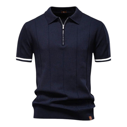 Prestige Tipped Cuff Zip Polo Shirt