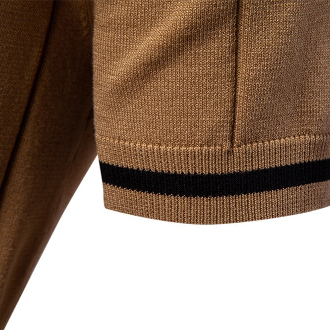 Prestige Tipped Cuff Zip Polo Shirt