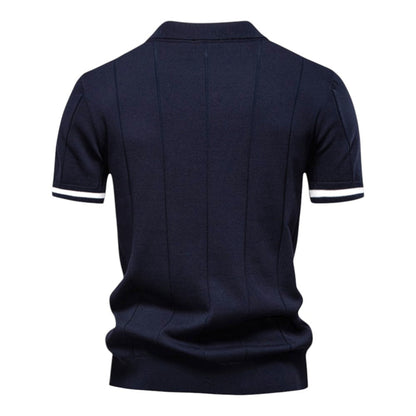 Prestige Tipped Cuff Zip Polo Shirt