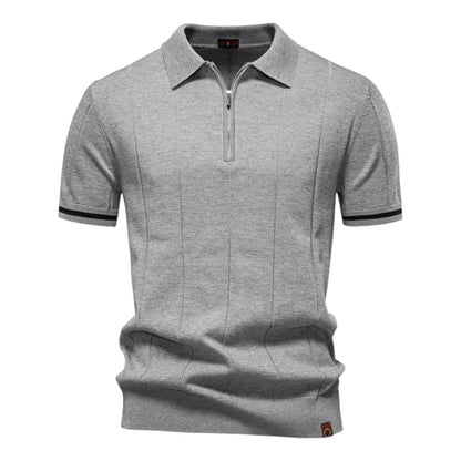 Prestige Tipped Cuff Zip Polo Shirt