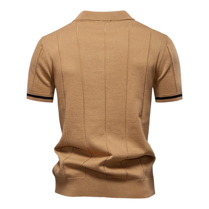 Prestige Tipped Cuff Zip Polo Shirt