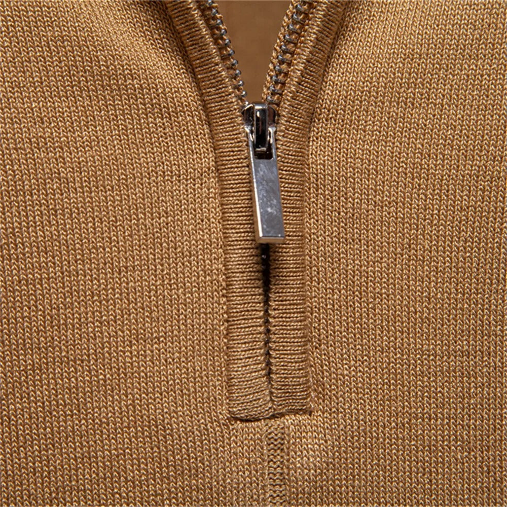 Prestige Tipped Cuff Zip Polo Shirt