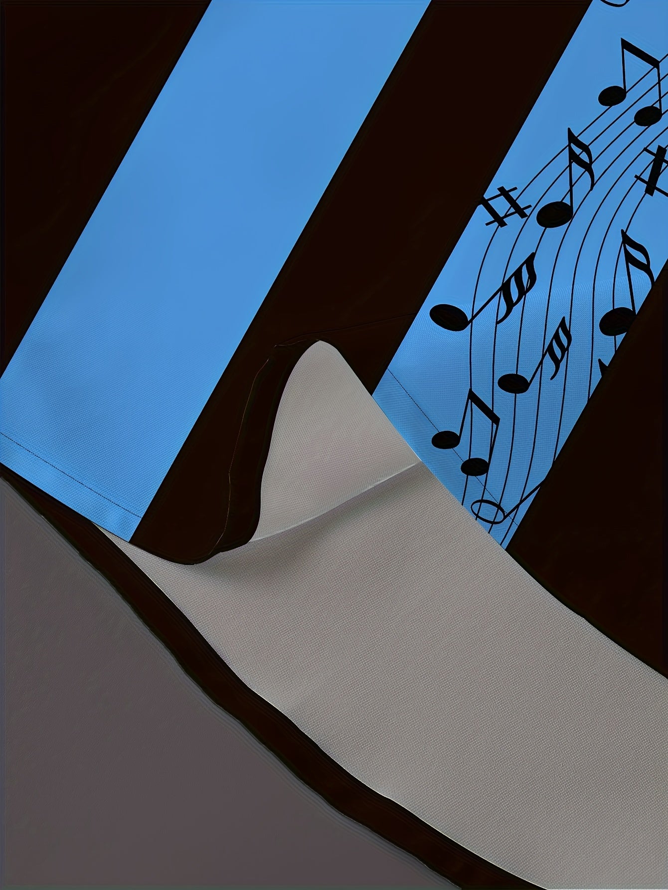 Music Tone Pattern Short Sleeve Button-Up Shirt