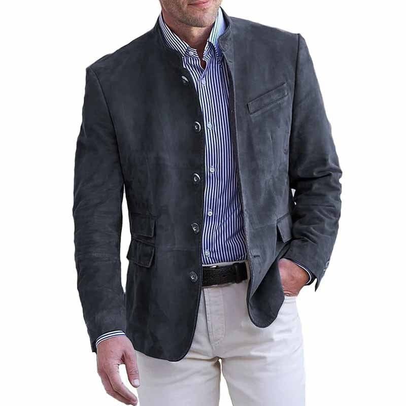 Alvaro Prestige Suede-Inspired Tailored Blazer