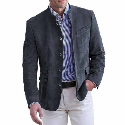 Alvaro Prestige Suede-Inspired Tailored Blazer