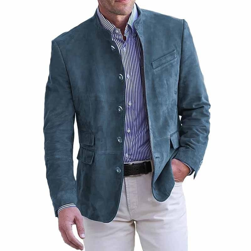 Alvaro Prestige Suede-Inspired Tailored Blazer