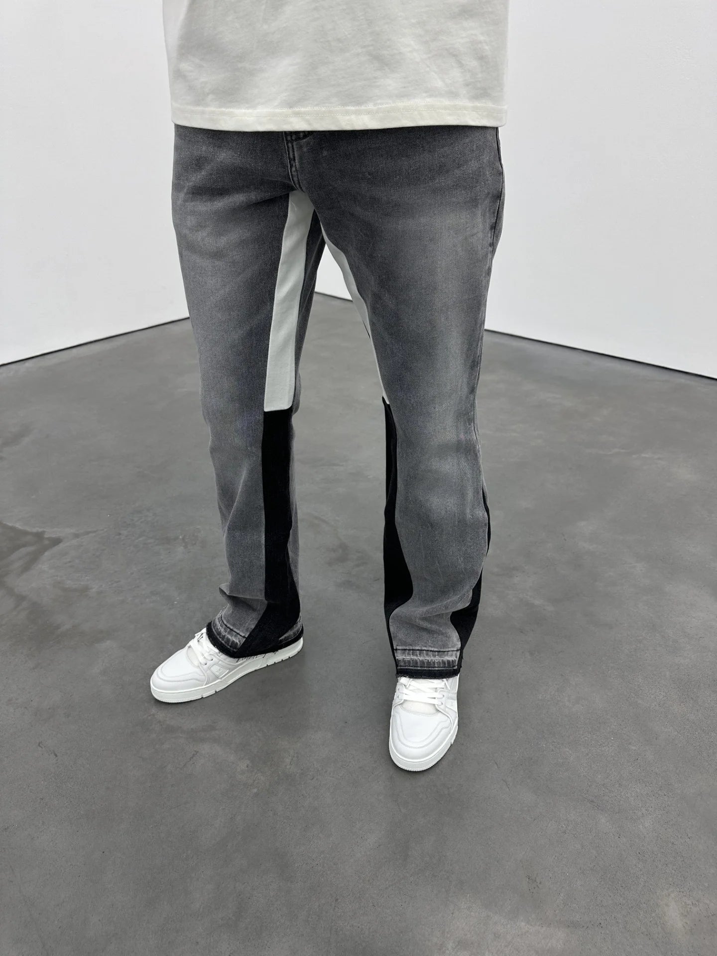 Prestige Light Grey Flared Jeans